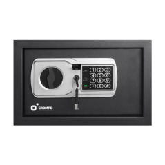 Coffre-fort électronique Cromad - Niveau de sécurité élevé - 3 à 8 chiffres - Charnières dissimulées - Clé de secours incluse -