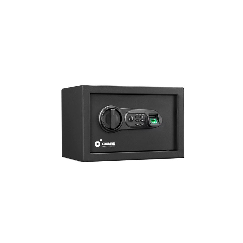Coffre-fort électronique Cromad - Niveau de sécurité élevé - 4 à 8 chiffres - Empreinte digitale - Charnières cachées - Clé de s
