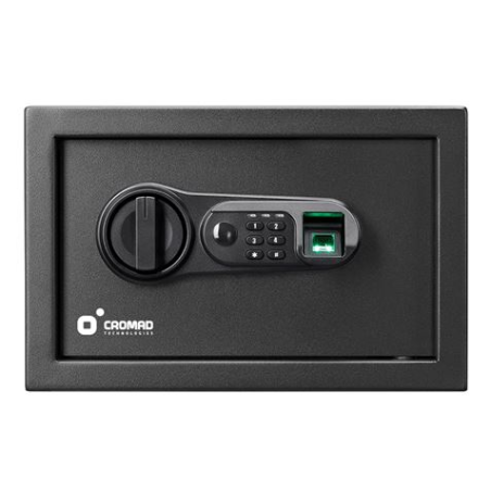 Coffre-fort électronique Cromad - Niveau de sécurité élevé - 4 à 8 chiffres - Empreinte digitale - Charnières cachées - Clé de s