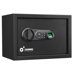 Coffre-fort électronique Cromad - Niveau de sécurité élevé - 4 à 8 chiffres - Empreinte digitale - Charnières cachées - Clé de s
