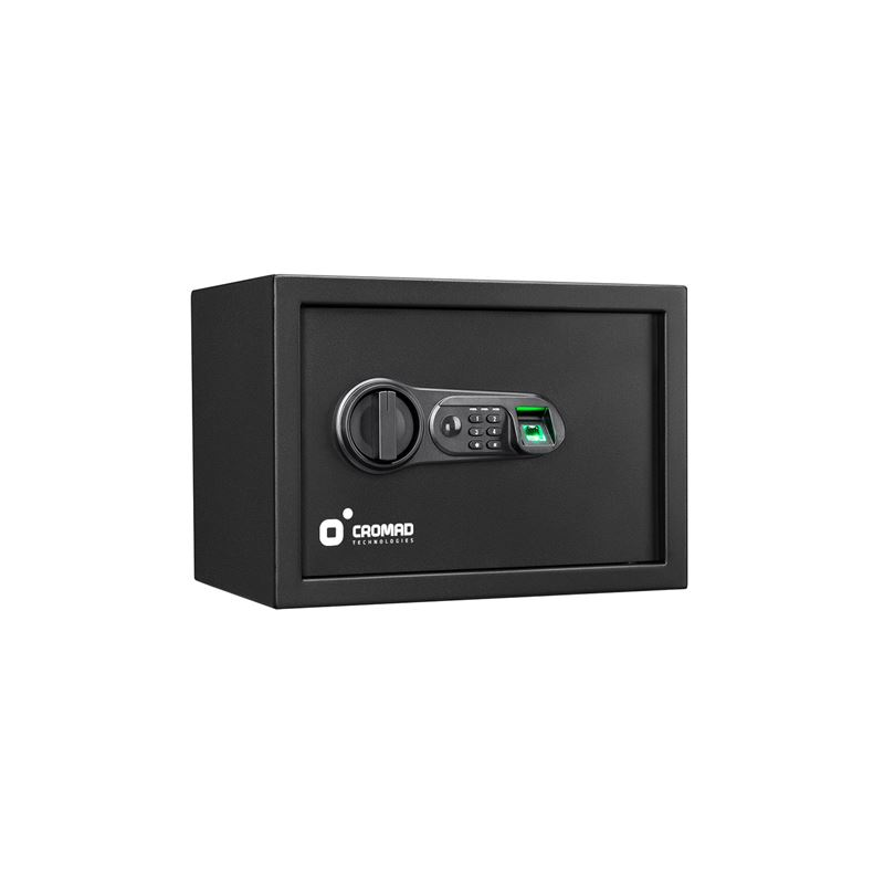 Coffre-fort électronique Cromad - Niveau de sécurité élevé - 4 à 8 chiffres - Empreinte digitale - Charnières cachées - Clé de s