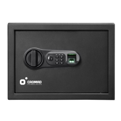 Coffre-fort électronique Cromad - Niveau de sécurité élevé - 4 à 8 chiffres - Empreinte digitale - Charnières cachées - Clé de s