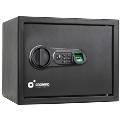Coffre-fort électronique Cromad - Niveau de sécurité élevé - 4 à 8 chiffres - Empreinte digitale - Charnières cachées - Clé de s