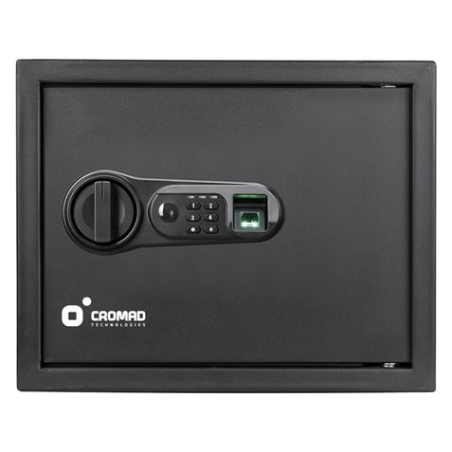 Coffre-fort électronique Cromad - Niveau de sécurité élevé - 4 à 8 chiffres - Empreinte digitale - Charnières cachées - Clé de s