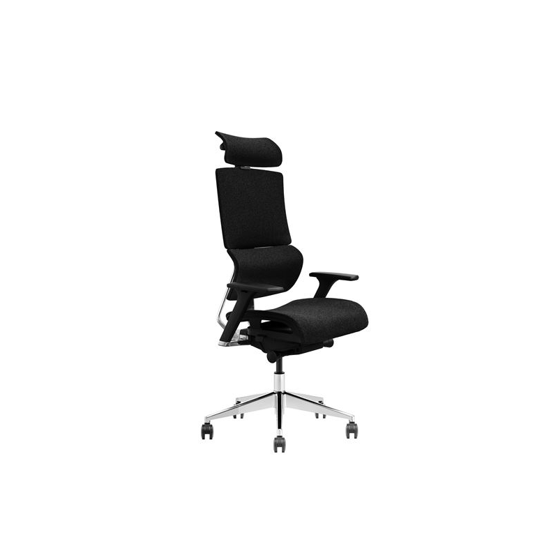 Chaise de bureau Cromad Senior SE1500 - Hauteur réglable avec vérin à gaz de grade 4 - Appuie-tête et dossier réglables - Suppor