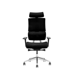 Chaise de bureau Cromad Senior SE1500 - Hauteur réglable avec vérin à gaz de grade 4 - Appuie-tête et dossier réglables - Suppor