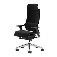 Chaise de bureau Cromad Senior SE1500 - Hauteur réglable avec vérin à gaz de grade 4 - Appuie-tête et dossier réglables - Suppor
