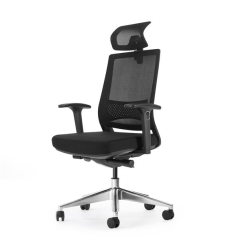 Chaise de bureau Cromad Senior SE1600 - Hauteur réglable avec vérin à gaz de grade 4 - Support lombaire et appui-tête réglables