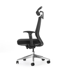 Chaise de bureau Cromad Senior SE1600 - Hauteur réglable avec vérin à gaz de grade 4 - Support lombaire et appui-tête réglables