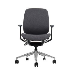 Fauteuil de bureau Cromad Zenith Collection - Vérin à gaz de grade 4 - Dossier ergonomique - Accoudoirs réglables - Noir
