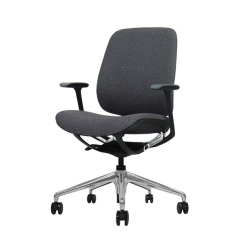 Fauteuil de bureau Cromad Zenith Collection - Vérin à gaz de grade 4 - Dossier ergonomique - Accoudoirs réglables - Noir