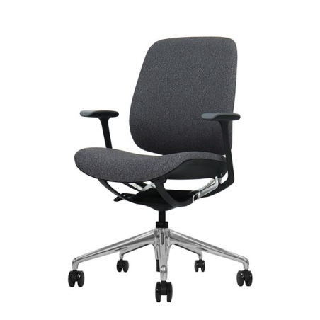Fauteuil de bureau Cromad Zenith Collection - Vérin à gaz de grade 4 - Dossier ergonomique - Accoudoirs réglables - Noir