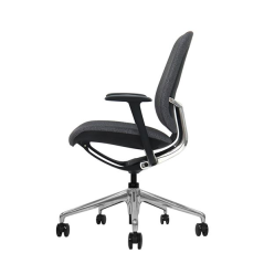 Fauteuil de bureau Cromad Zenith Collection - Vérin à gaz de grade 4 - Dossier ergonomique - Accoudoirs réglables - Noir
