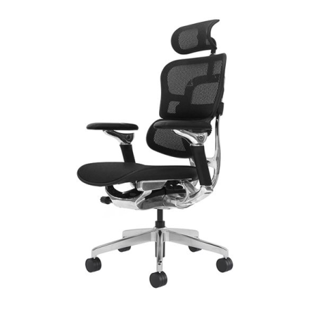 Fauteuil de bureau Cromad Aeris Supreme - Vérin à gaz de grade 4 - Soutien lombaire divisé avec réglage de la tension - Appui-tê