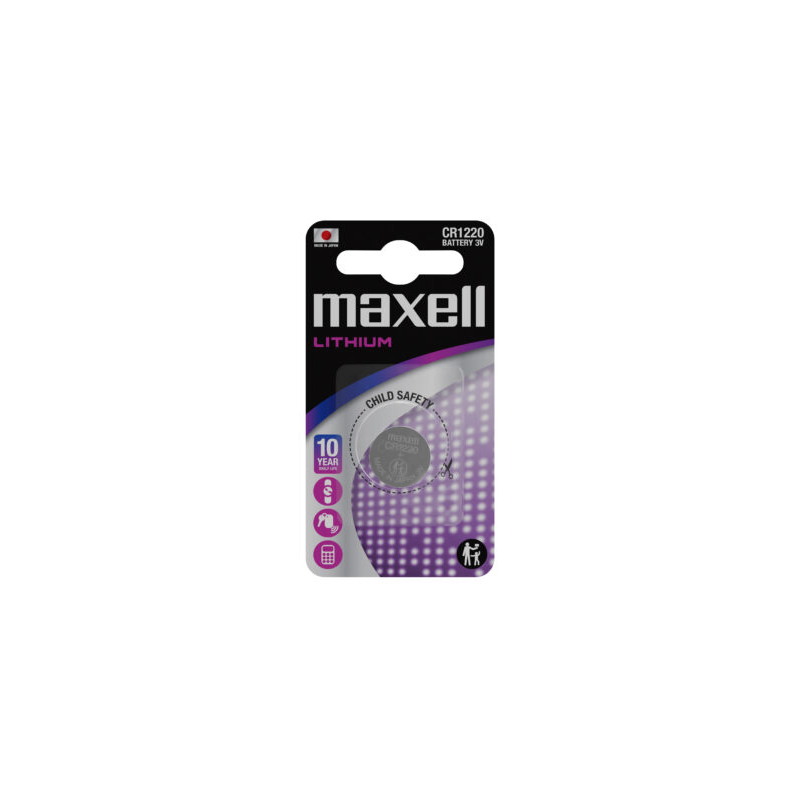 Maxell Pack de 1 Pila Litio de Boton CR1220 3V