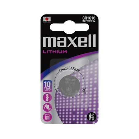 Maxell Pack de 1 Pila Litio de Boton CR1616 3V