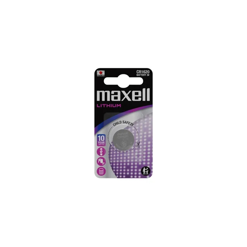 Pack de 1 pile 3 V Maxell Lithium CR1620