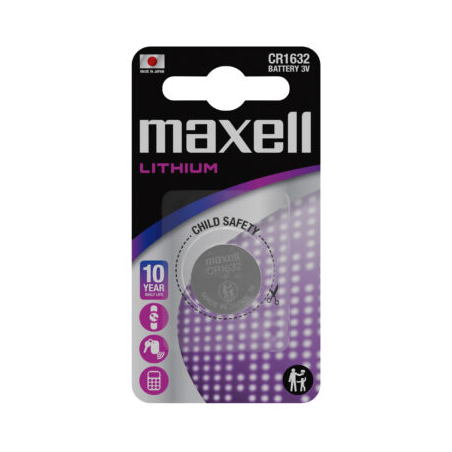 Maxell Pack de 1 Pila Litio de Boton CR1632 3V