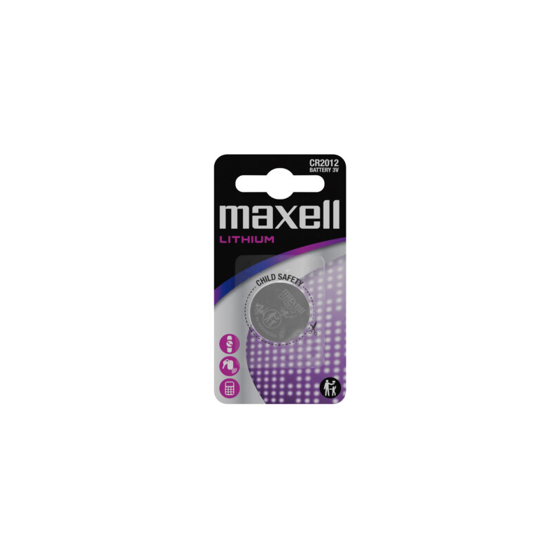 Maxell Pack de 1 Pila Litio de Boton CR2012 3V