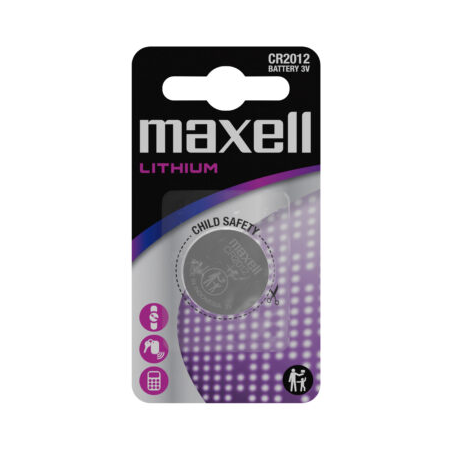 Maxell Pack de 1 Pila Litio de Boton CR2012 3V