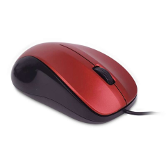 NGS Crew Souris USB 1200dpi - 3 Boutons - Utilisation Ambidextre - Câble 1.30m - Couleur Rouge/Noir