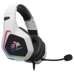 Casque de jeu Coolsound G6 avec microphone - USB pour éclairage LED - Bandeau réglable - Coussinets d'oreille rembourrés - Comma