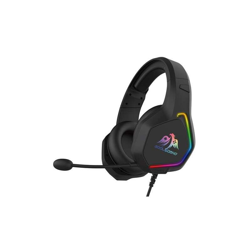 Casque de jeu Coolsound G6 avec microphone - USB pour éclairage LED - Bandeau réglable - Coussinets d'oreille rembourrés - Comma