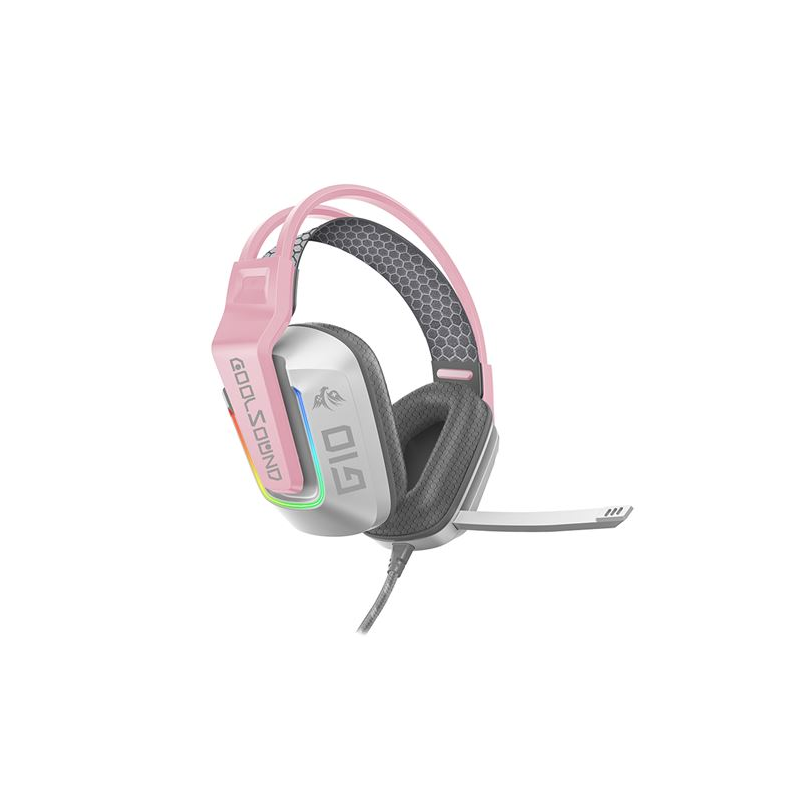 Casque de jeu Coolsound G10 - Compatible avec XBOX, PS5, PS4, Switch et PC - Rose