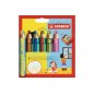 Stabilo Woddy Duo 3 en 1 Lot de 6 Crayons de Couleur + Taille-Taille - Mine 2 Couleurs XXL 10 mm - Crayon de Couleur, Cire