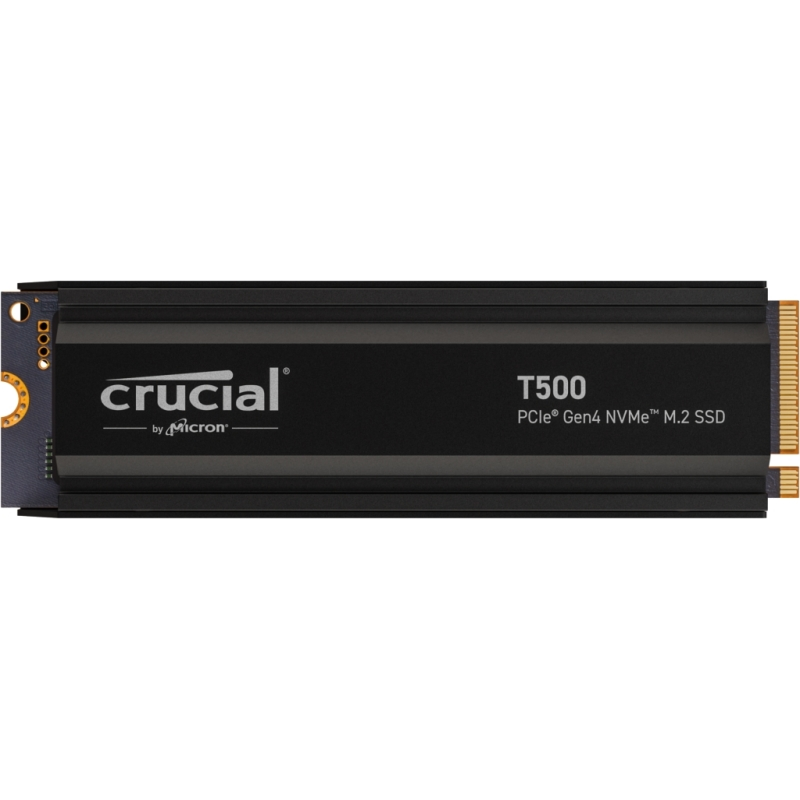Disque dur SSD Crucial T500 1 To M2 2280 PCIe NVMe 4.0 x4 Dissipateur thermique