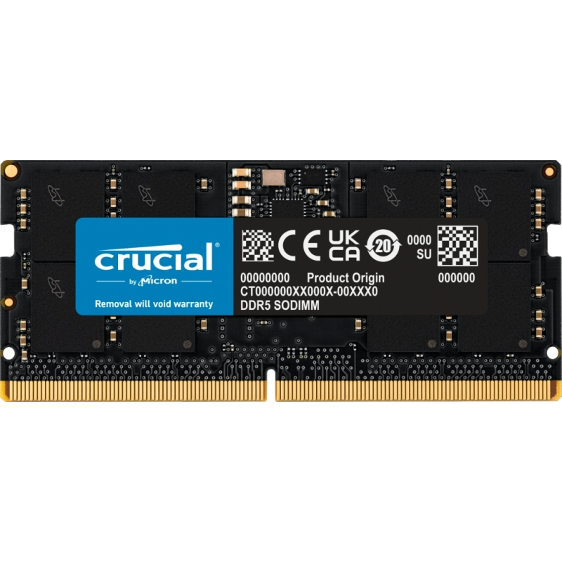 Mémoire RAM Crucial DDR5 16 Go 4800 MHz CL40 SODIMM
