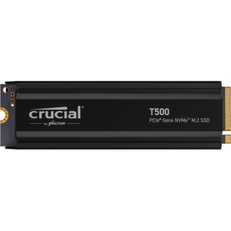 Disque dur SSD Crucial T500 2 To M2 2280 PCIe NVMe 4.0 x4 avec dissipateur thermique