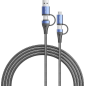 Câble USB-C Vention - Puissance jusqu'à 100 W - Longueur 2 m - Adaptateur USB-A - Adaptateur micro-USB - Vitesse jusqu'à 480 Mbi