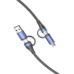 Câble USB-C Vention - Puissance jusqu'à 100 W - Longueur 2 m - Adaptateur USB-A - Adaptateur micro-USB - Vitesse jusqu'à 480 Mbi