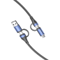 Câble USB-C Vention - Puissance jusqu'à 100 W - Longueur 2 m - Adaptateur USB-A - Adaptateur micro-USB - Vitesse jusqu'à 480 Mbi