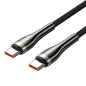 Câble USB-C Vention - Puissance jusqu'à 240 W - Longueur 2 m - Gaine en nylon tressé - Vitesse jusqu'à 480 Mbit/s - Puce E-Marke