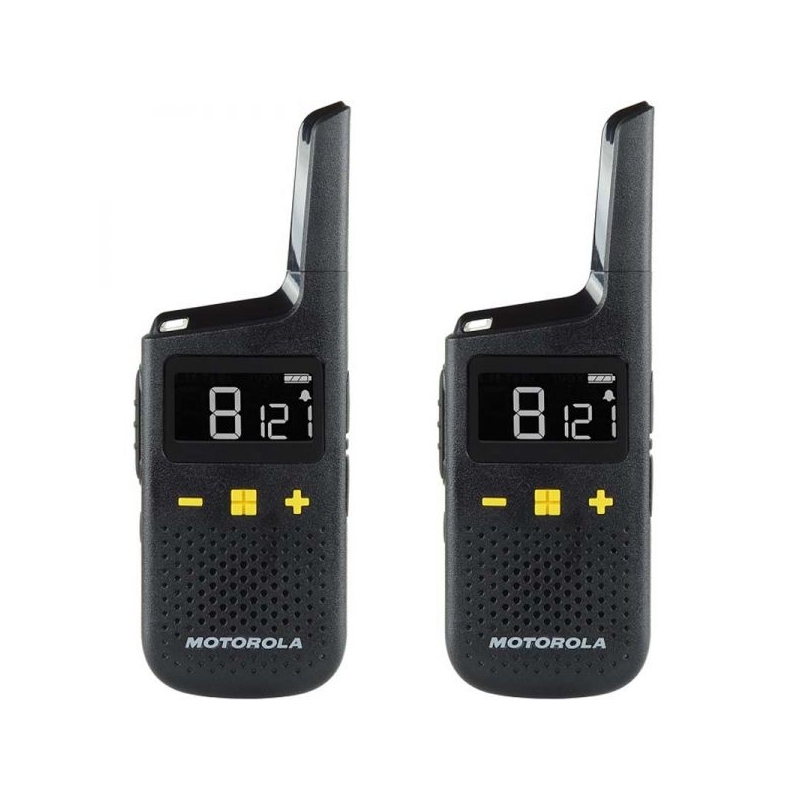 Pack de 2 talkies-walkies Motorola XT185 - 16 canaux PMR446 + 121 codes - Portée jusqu'à 8 km - Autonomie jusqu'à 24 h