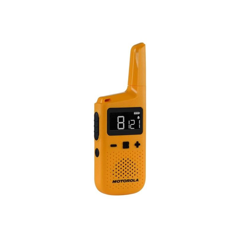 Pack de 2 talkies-walkies Motorola T72 - 16 canaux PMR446 + 121 codes de confidentialité - Portée jusqu'à 8 km - Autonomie jusqu
