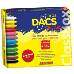 Crayons de couleur Alpino Dacs, paquet économique de 288 crayons de couleur doux - Texture crémeuse - Mélangeables - Peinture li