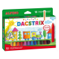 Crayons de couleur Alpino Dacstrix, paquet de 12, semi-doux, forme triangulaire, mélangeables, non tachants, couleurs assorties