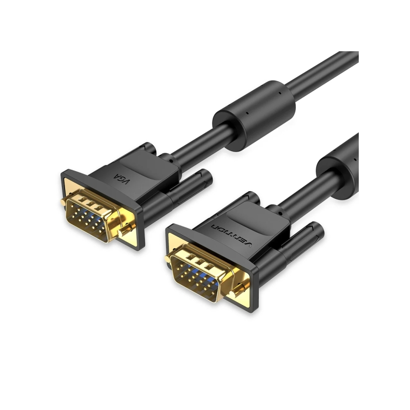 Câble Vention SVGA vers VGA - Longueur : 15 m - Full HD - Noyau en ferrite - Connecteurs plaqués or - Blindage multicouche - PVC