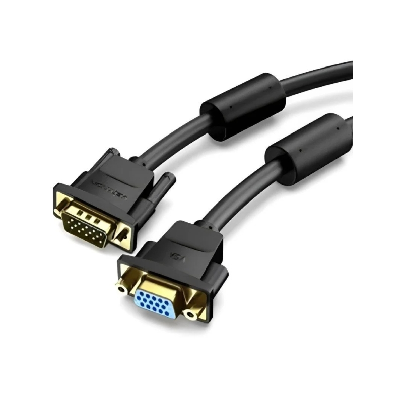 Câble d'extension Vention SVGA mâle vers VGA femelle - Longueur : 3 m - Full HD - 30 AWG - Filtre en ferrite - Connecteurs plaqu