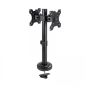 Support de table Tooq pour 2 moniteurs de 17" à 32" - Gestion des câbles - Poids maximum 8 kg x bras - VESA Max. 100x100mm - Cou