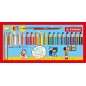 Stabilo Woddy 3 en 1 Lot de 18 Crayons de Couleur + Taille-Taille + Pinceau N°8 - Crayon de Couleur, Cire et Aquarelle, Tout en