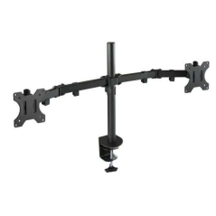 Support de table Tooq avec bras articulés pour 2 écrans 13"-32" - Pivotant et inclinable - Gestion des câbles - Poids max 8kg x