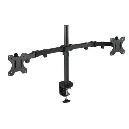 Support de table Tooq avec bras articulés pour 2 écrans 13"-32" - Pivotant et inclinable - Gestion des câbles - Poids max 8kg x