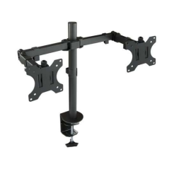 Support de table Tooq avec bras articulés pour 2 écrans 13"-32" - Pivotant et inclinable - Gestion des câbles - Poids max 8kg x