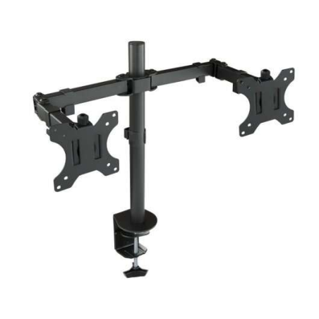 Support de table Tooq avec bras articulés pour 2 écrans 13"-32" - Pivotant et inclinable - Gestion des câbles - Poids max 8kg x