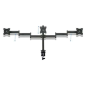Support de table Tooq avec bras articulés pour 3 écrans 13"-27" - Pivotant et inclinable - Gestion des câbles - Poids max 8kg x