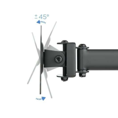 Support de table Tooq avec bras articulés pour 3 écrans 13"-27" - Pivotant et inclinable - Gestion des câbles - Poids max 8kg x